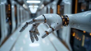 Robotic Hand Movement Footage in Futuristic Setting video