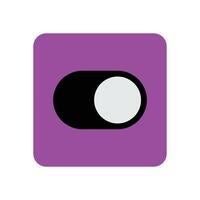 Abstract colorful flat icon design for toggle switcher mobile application vector