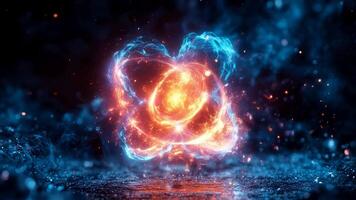 dinâmico atômico energia cenas capturando vibrante visual efeitos e cores video