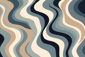 Abstract retro pattern with flowing curves and smooth lines, perfect for wallpaper, textiles and modern design. vector