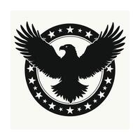 Bald eagle silhouette illustrations vector