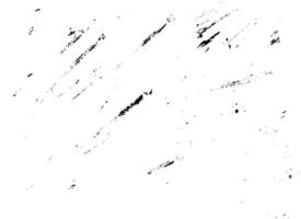 Scratched grunge damaged overlay texture. Black paint or ink pattern for design element isolated on white vector