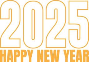 a happy new year 2020 with orange text vector