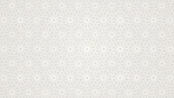 Looping Animation Of Simple Clean Neutral Minimalist White Geometric Pattern Background Design Featuring Subtle Geometric Star Like Rosette Motifs video