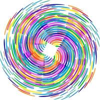 Colorful spiral, swirl, twirl element. Helix, volute and vortex icon vector