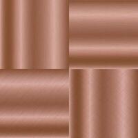 Collection of metallic bronze square textures vector