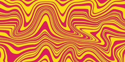 Waves in a Psychedelic Smooth Pattern, Groovy Vibe Backgrounds with Lines vector