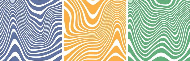 Psychedelic Wave-like Seamless Pattern. Trippy Swirl Retro Texture vector