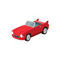 Luxury in Motion The Stunning Ruby Red Convertible Car Illustration Design On White Background vector