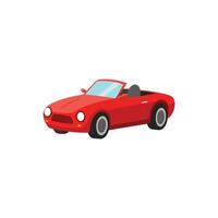 Luxurious Rides Ruby Red Color Convertible Car Graphic Illustration Design On White Background vector