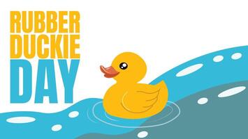 Rubber duckie day vector