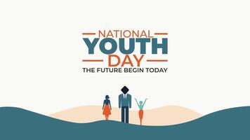 National youth day is celebrated on the first day of july vector
