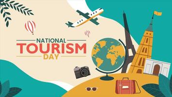 National tourism day vector