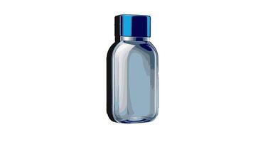 Animated 3D bottle icon on a white background video
