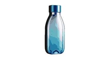 Animated 3D bottle icon on a white background video