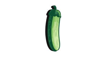 Animation of 3D cucumber icon with 4K quality video