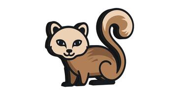 Animation of 3D mongoose icon with 4K quality video