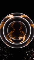 A captivating features dynamic elements on a sleek black backdrop. Design video