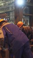 Workers Engaging Collaboratively in a Dynamic Industrial Environment and Setting. Stock Clip video