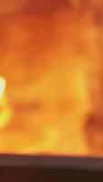 An engineer stoker loads a flaming furnace with coal. Stock Clip video