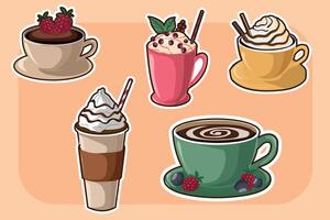 Set of Different Coffee vector