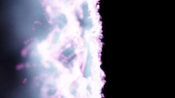 A captivating showcases purple and blue visuals on black. Movement video