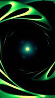A captivating of swirling green and yellow patterns on black. Design video
