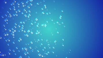 Bubbles float in water and air, creating a soothing atmosphere. Motion video