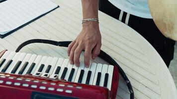 Multi Instrumentalist Jamming With Accordion And Tambourine video