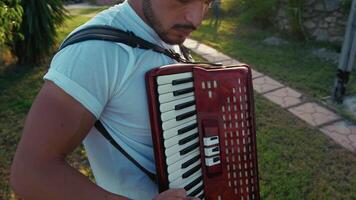 Joyful Melodies Flowing from Accordion Player video
