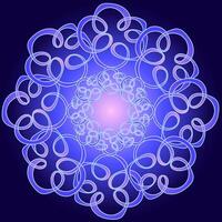 Abstract round blue pattern on blue background vector