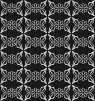 Beautiful gray seamless floral pattern on a dark background vector