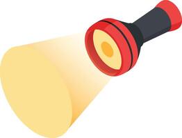 Isometric Torch Flashlight Icon vector