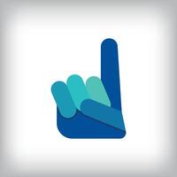 Unique index finger in the air logo design. It has a linear design and flat style. flat style. suitable for company vector