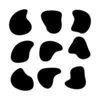 Modern liquid irregular blob flat style design fluid set shape abstract vector