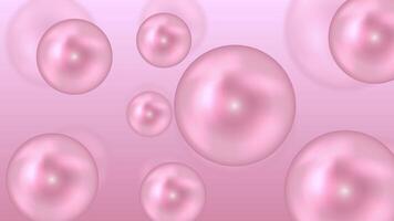 a pink background with many bubbles on it video