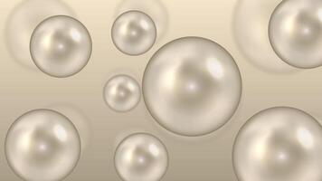 Abstract bubbles spheres space beads particles design technology background art video