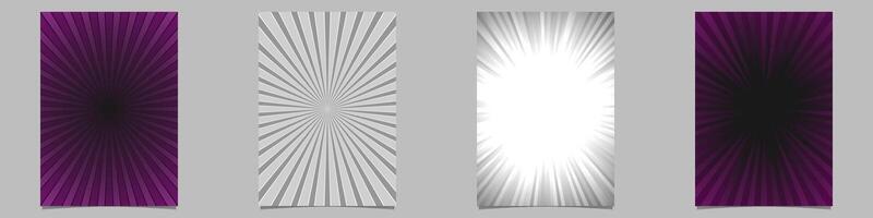 Abstract ray burst brochure background collection vector