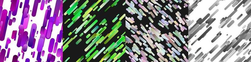 Seamless gradient stripe background set vector