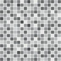 mosaic of rounded square tiles illustration, black and white in greyscale - seamless repeatable pattern texture background vector