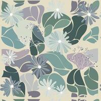 Abstract flower with geometric pattern design with background vector