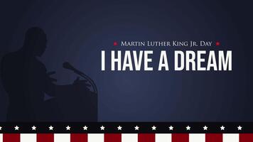 A vibrant 4K animated background celebrating Martin Luther King Jr Day. Features dynamic motion of United States flag colors with an elegant and patriotic design. video