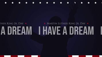 A dynamic 4K animated background honoring Martin Luther King Jr Day, featuring flowing United States flag colors in a patriotic and inspiring design. video