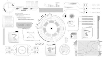 Animated HUD elements collection for high-tech interface video