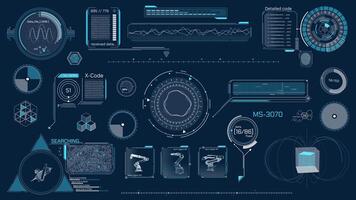Pack of animated HUD elements for high-tech interface video