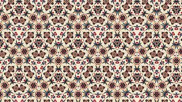 Elevate your visual storytelling with the captivating elegance of a seamlessly looping abstract background showcasing flower pattern kaleidoscope mandala in 4k. video