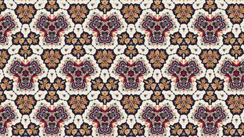 Immerse yourself in mesmerizing 4k visuals with a seamlessly looping abstract background of flower pattern kaleidoscope mandala. video