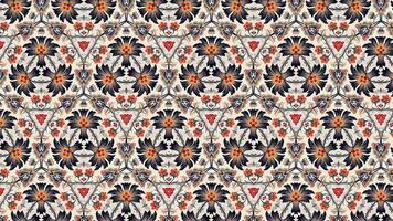 Embark on a visual journey with a seamlessly looping 4k abstract background showcasing intricate flower patterns in a kaleidoscope mandala. video