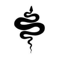 Snake, symbol of the year black elegant curve on white background vector