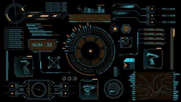 animado hud elementos coleção para alta tecnologia interface video